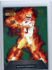 Brock Purdy 2022 Wild Card Matte Rookie Heat Green/Orange #'d 17/50