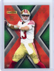 Brock Purdy 2022 Wild Card Matte X-Plode Green/Red #'d 21/25
