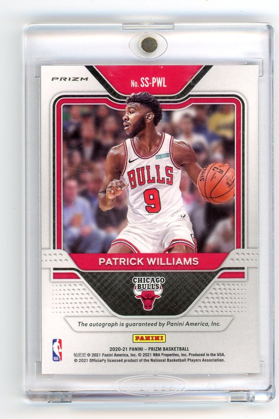 Patrick Williams 2020-21 Panini Prizm Sensational Signatures Red Scope Prizm autograph rookie card