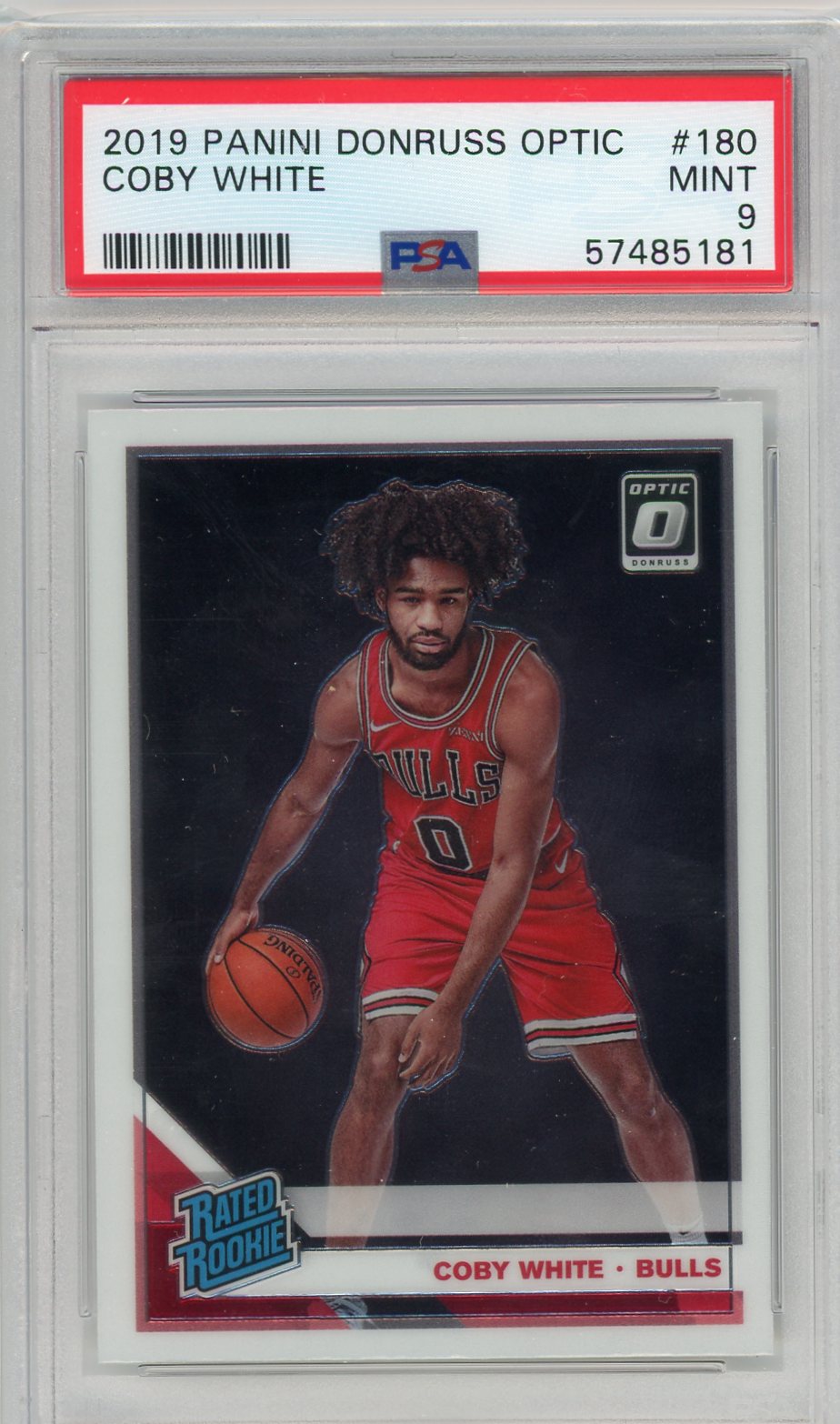 Coby White 2019 Panini Donruss Optic rookie card PSA 9