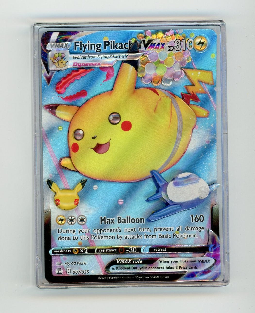 Flying Pikachu VMAX 2021 Pokmon shadow box custom card art by Do or D Piece Of The Game Flying Pikachu VMAX 2021 Pokmon shadow box custom card art by Do or D Piece Of The Game