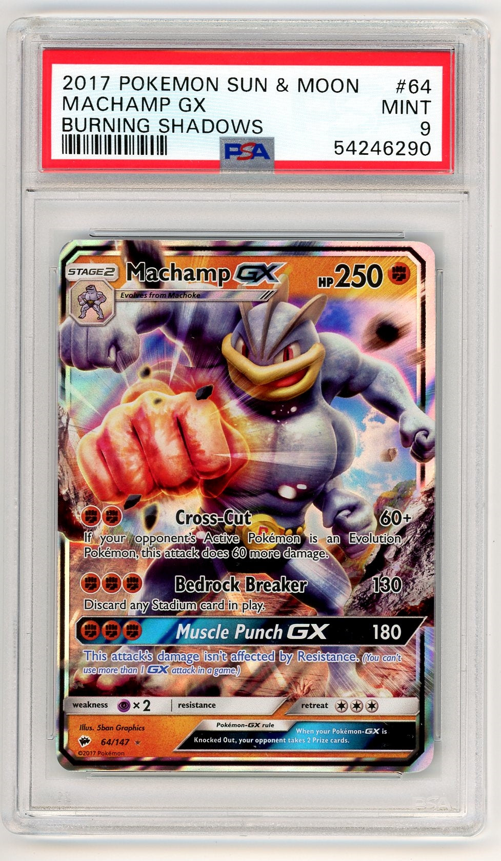 Pokemon Sun & Moon Burning Shadows Ultra Rare Machamp GX #135 Pokemon Sun & Moon Burning Shadows Ultra Rare Machamp GX #135