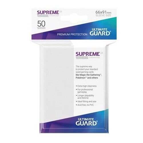Ultimate Guard 50 Supreme UX Sleeves Standard Size White