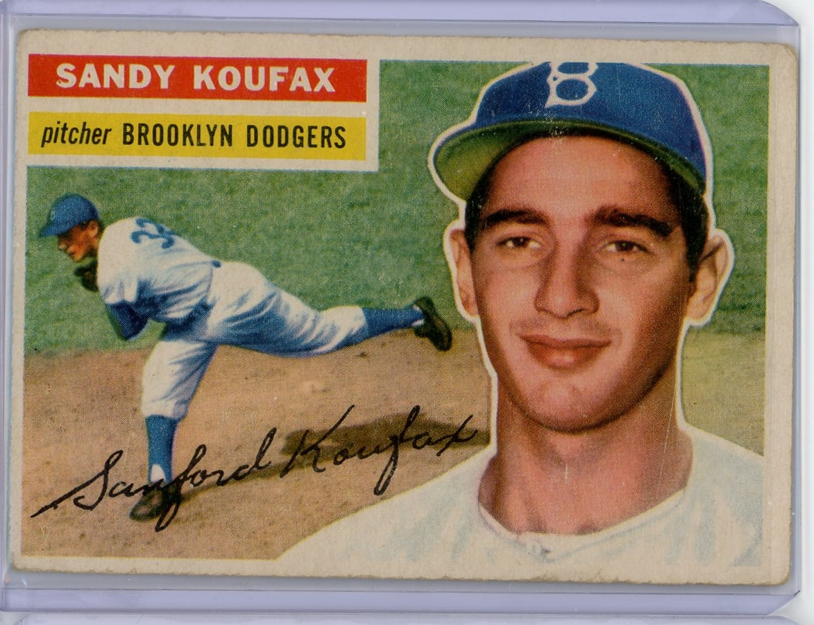 Sandy Koufax 1956 Topps 2nd year #79 – Piece Of The Game