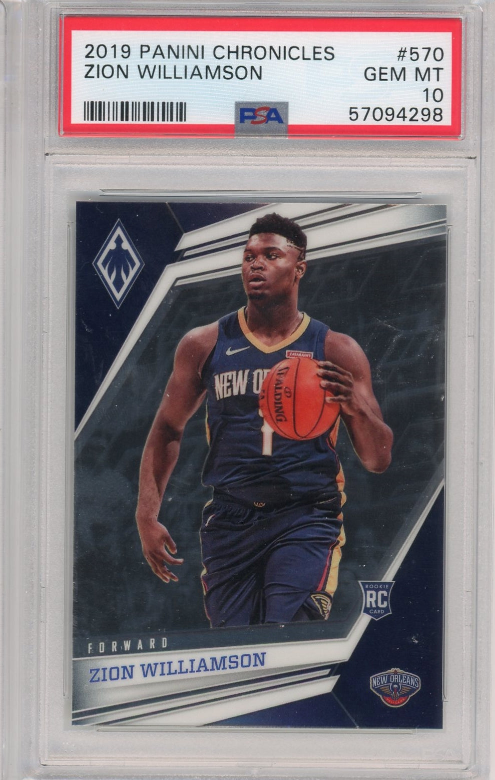 Zion Williamson 2019 Panini Chronicles Phoenix Rookie #570 PSA 10