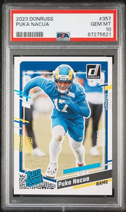 Puka Nacua 2023 Panini Donruss rookie card PSA 10