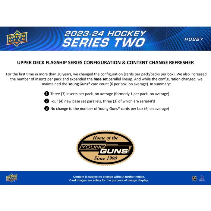 2023-24 Upper Deck Series 2 Hockey Hobby Box