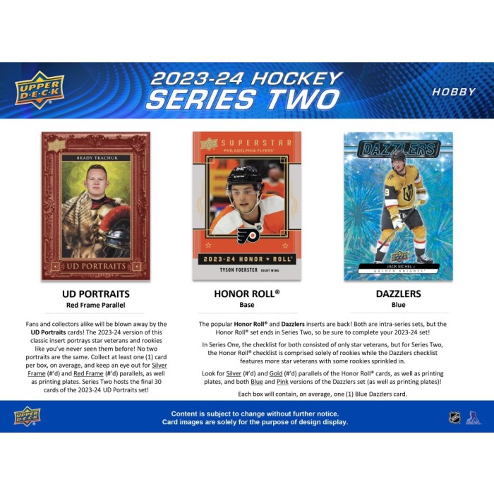 2023-24 Upper Deck Series 2 Hockey Hobby 12 Box Case [Contact Us To Order]