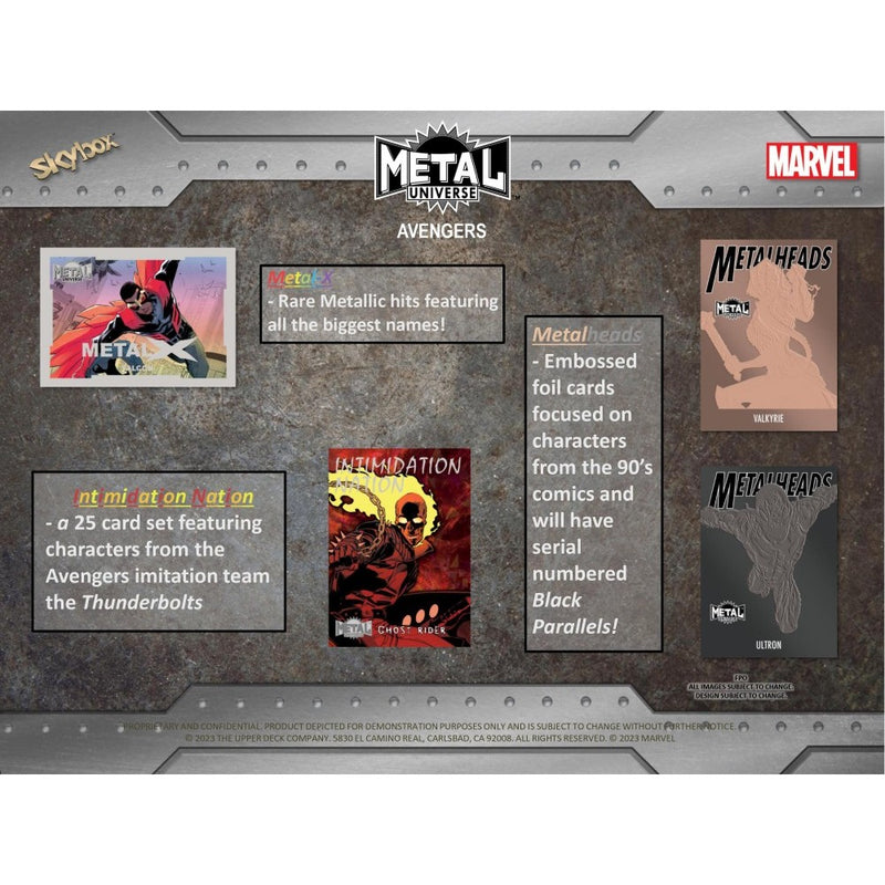 2024 Upper Deck Marvel Avengers Metal Universe Hobby 12 Box Case [Contact Us To Order]