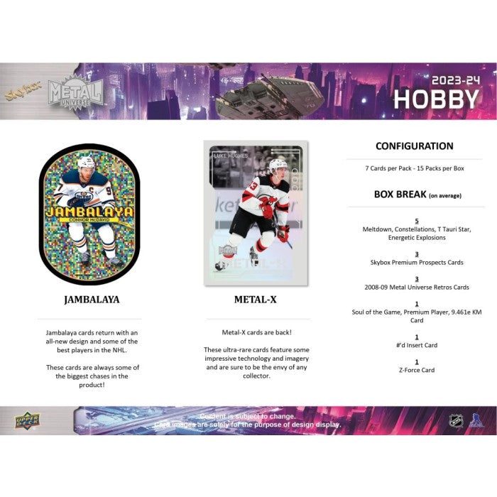 2023-24 Upper Deck Skybox Metal Universe Hockey Hobby 16 Box Case [Contact Us To Order]
