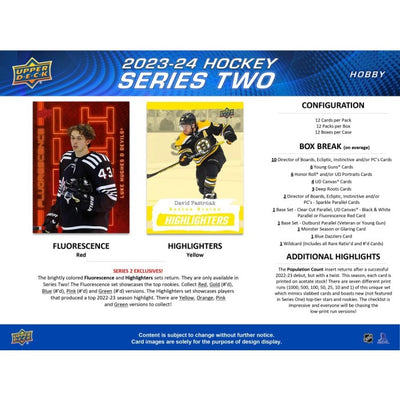 2023-24 Upper Deck Series 2 Hockey Hobby 12 Box Case