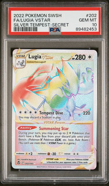 Lugia Vstar Pokémon Silver Tempest Rainbow Secret Rare 