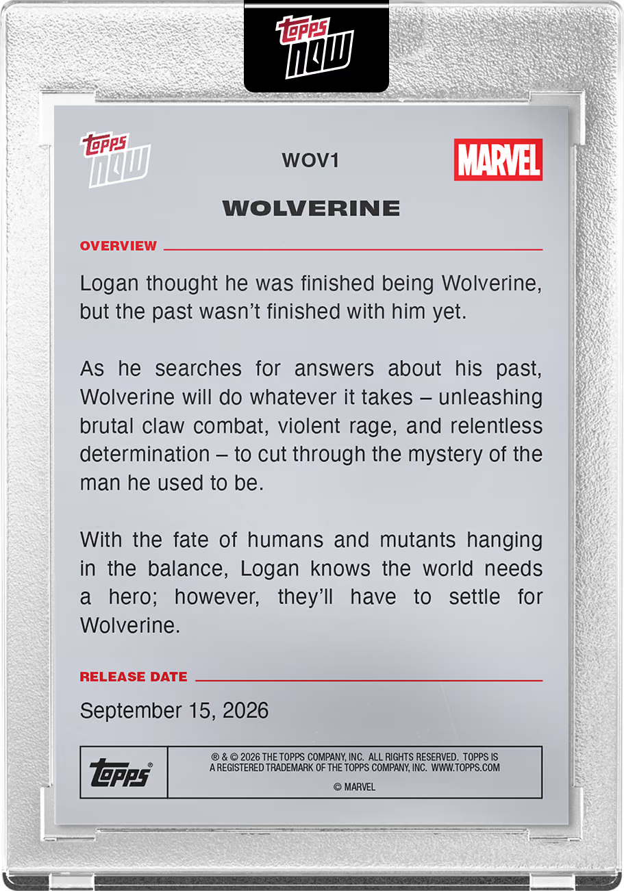 Wolverine 2026 Topps Now #WOV1