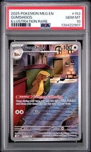 Gumshoos Pokemon Mega Evolution Illustration Rare #153/132 PSA 10