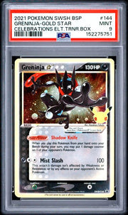 Pokemon Greninja - Gold Star - Celebrations Black Star Promo PSA 9 SWSH 144