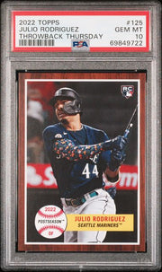 Julio Rodriguez 2022 Topps TBT #125 RC PSA 10