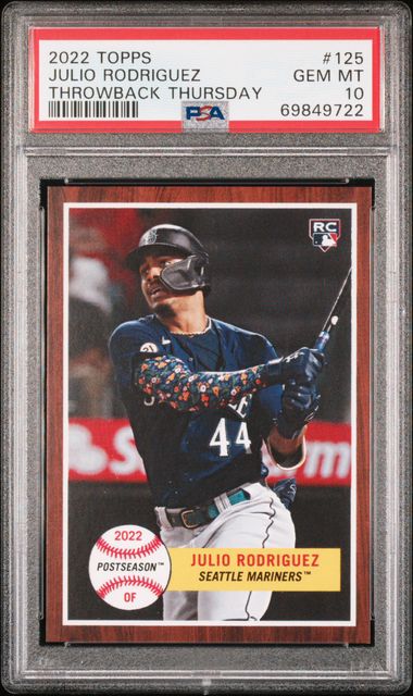 Julio Rodriguez 2022 Topps TBT #125 RC PSA 10