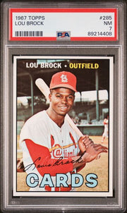 Lou Brock 1967 Topps #285 PSA 7
