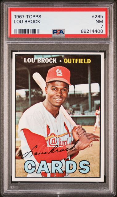 Lou Brock 1967 Topps #285 PSA 7