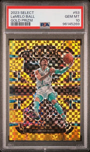 LaMelo Ball 2023 Panini Select Gold Prizm #'d 05/10 PSA 10