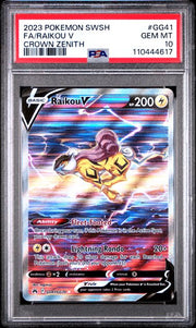 Raikou V Pokémon Crown Zenith Ultra Rare #GG41/GG70 PSA 10