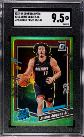 Jaime Jaquez Jr. 2023 Panini Donruss Optic Lime Green Rated Rookie #'d 18/149 SGC 9.5