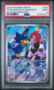 Team Rocket's Murkrow Pokémon Destined Rivals Illustration Rare #200/182 PSA 9
