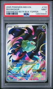 Bulbasaur Pokémon Mega Evolution Enhanced Box Topper #133/132 PSA 9