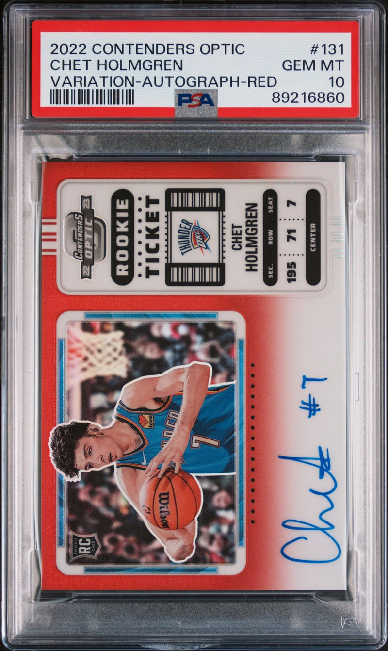 Chet Holmgren 2022 Contenders Optic Variation Autograph-Red 