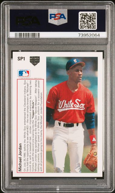 Michael Jordan 1991 Upper Deck Baseball #SP1 PSA 8