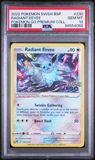 Radiant Eevee 2022 Pokemon Go Black Star Promo #SWSH230 PSA 10