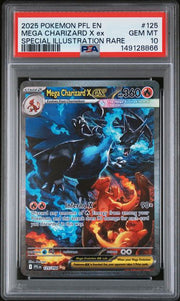 Mega Charizard X ex Pokémon Phantasmal Flames Special Illustration Rare #125/094 PSA 10