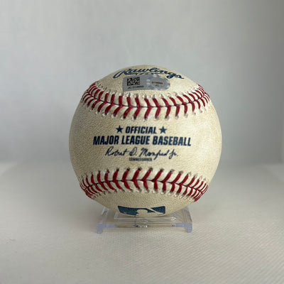 Juan Soto Autographed MLB Game Used Single Career Hit 10 05/29/18