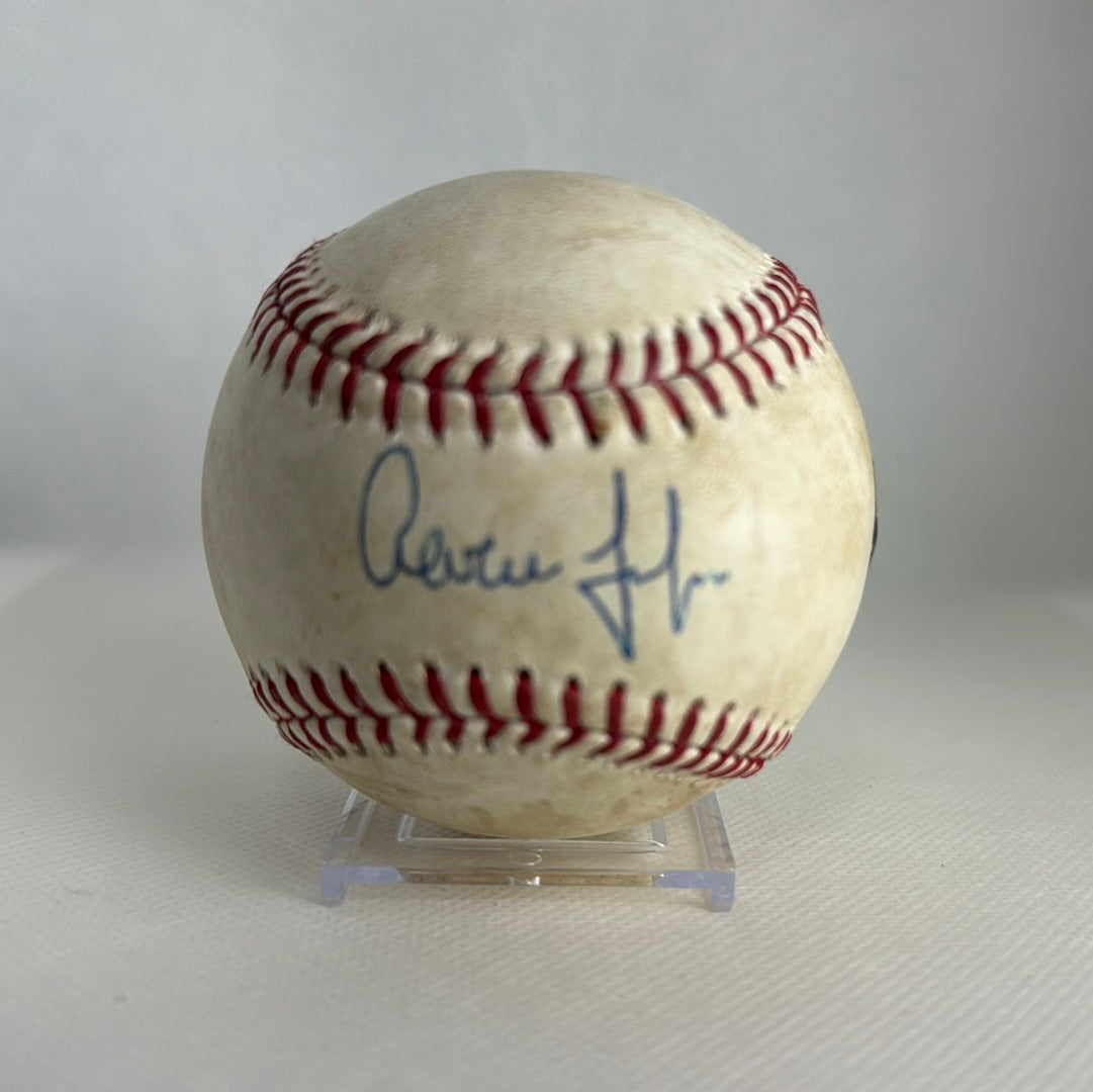 Aaron Judge Autographed MLB Game Used Double From 2017 ALCS Playoff Hit 8 Double 3 RBI 10 10/18/17