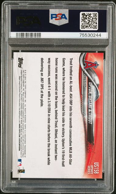 Shohei Ohtani / Mike Trout / Juston Upton 2018 Topps Update PSA 10