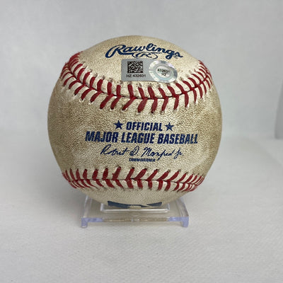 Mike Trout Autographed MLB Game Used Pitch In Dirt 05/02/15