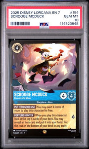 Scrooge McDuck 2025 Disney Lorcana Legendary non-holo #154 PSA 10