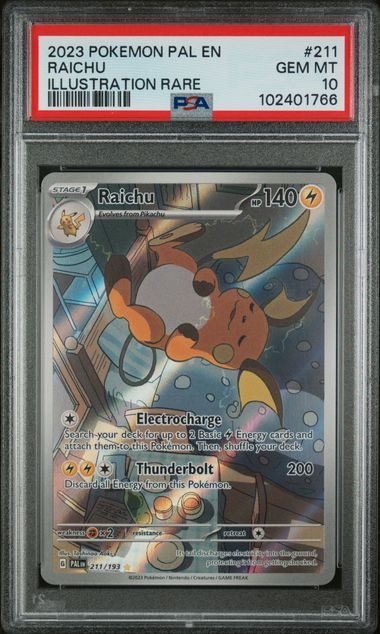 Raichu Pokémon Paldea Evolved Illustration rare 