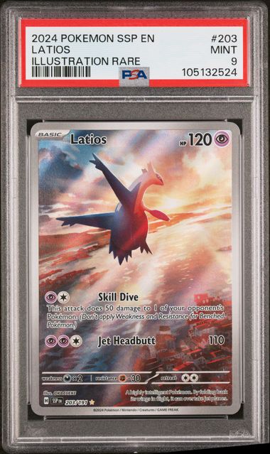 Latios Pokémon Surging Sparks Illustration Rare #203/191 PSA 9