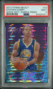 Stephen Curry 2013 Panini Select Basketball White Hot Purple Pulsar #'d 35/99 PSA 9