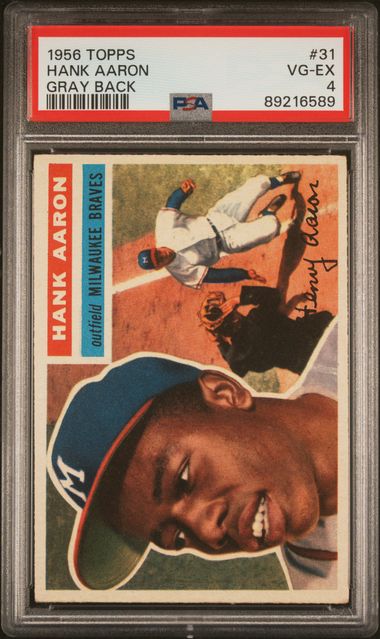 Hank Aaron 1956 Topps Gray Back #31 PSA 4