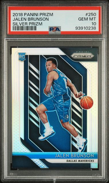 Jalen Brunson 2018 Panini Prizm Silver Prizm RC PSA 10