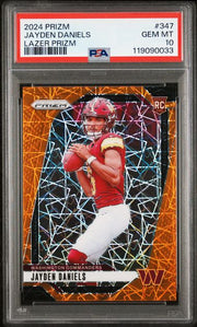 Jayden Daniels 2024 Prizm Lazer Prizm PSA 10 RC