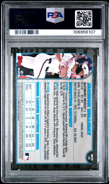 Jackson Holliday 2024 Bowman 1999 25th Anniversary RC PSA 10