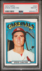 Steve Carlton 1972 Topps #420 PSA 8