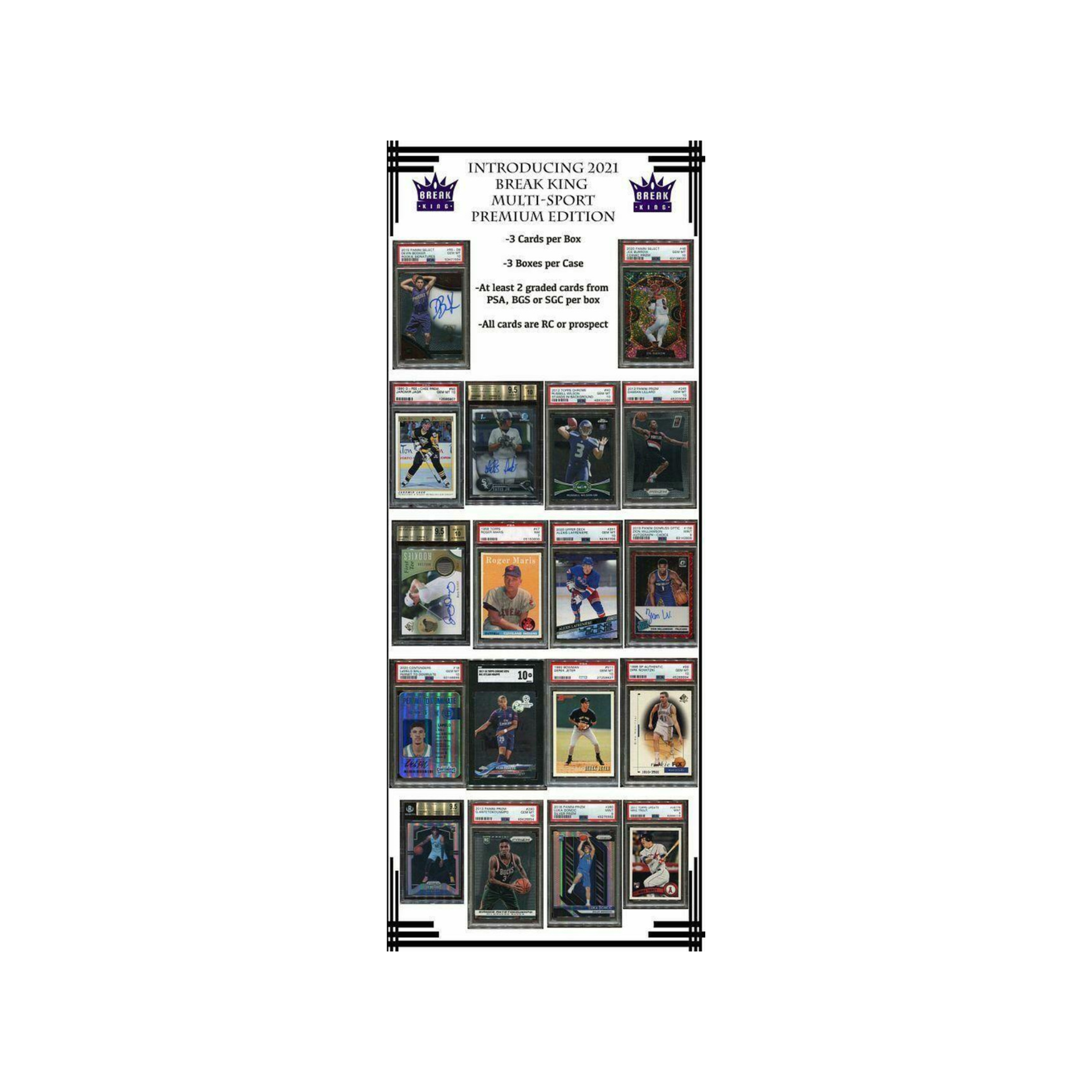 2021 Break King Premium Edition Multi-Sport 3 Box CASE