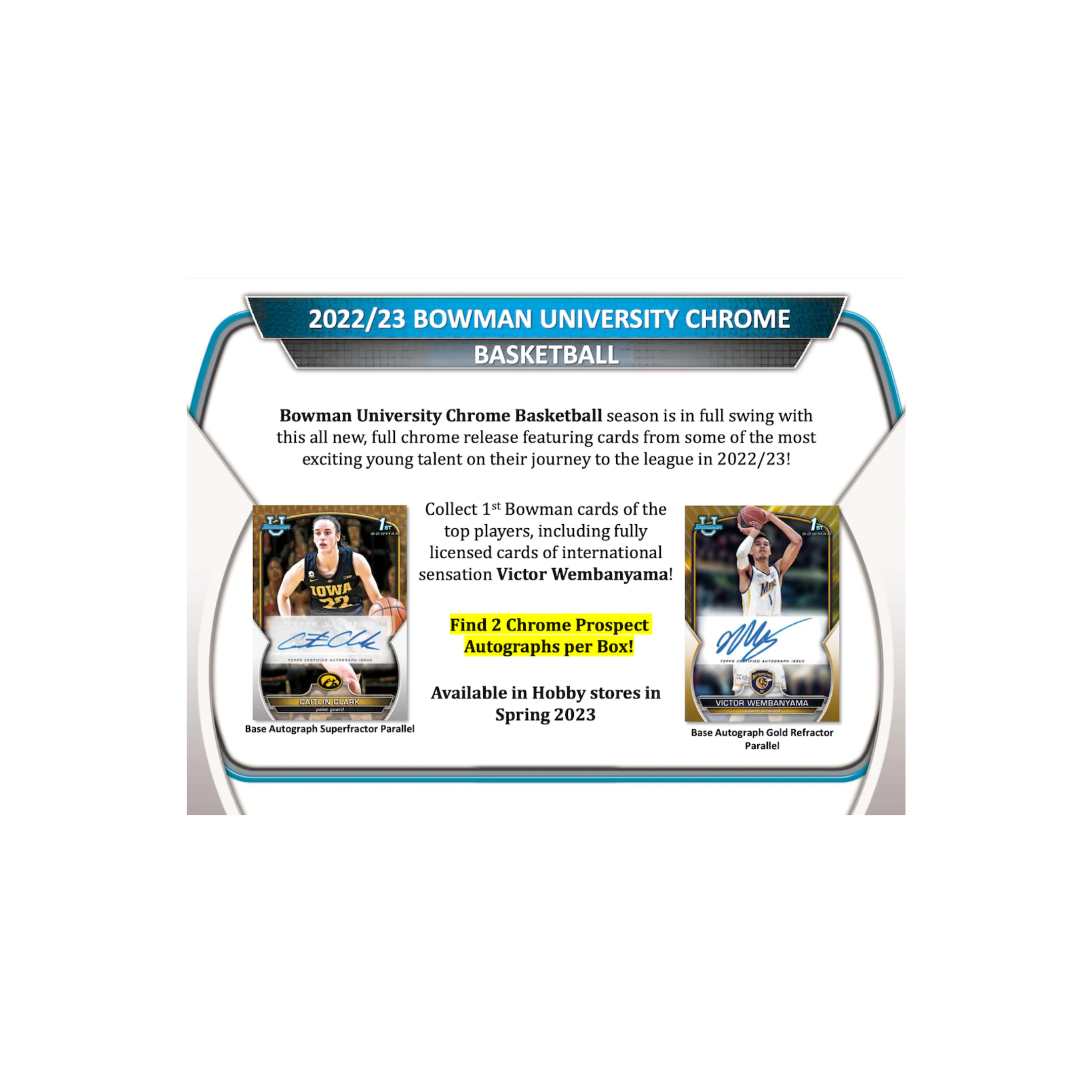 2022-23 Bowman Chrome University Basketball Hobby Box