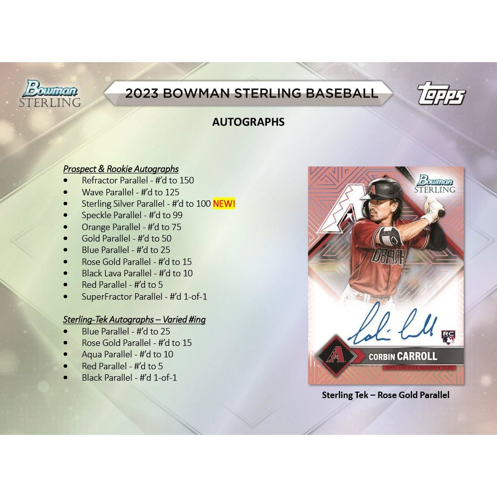 2023 Bowman Sterling Baseball Hobby Box