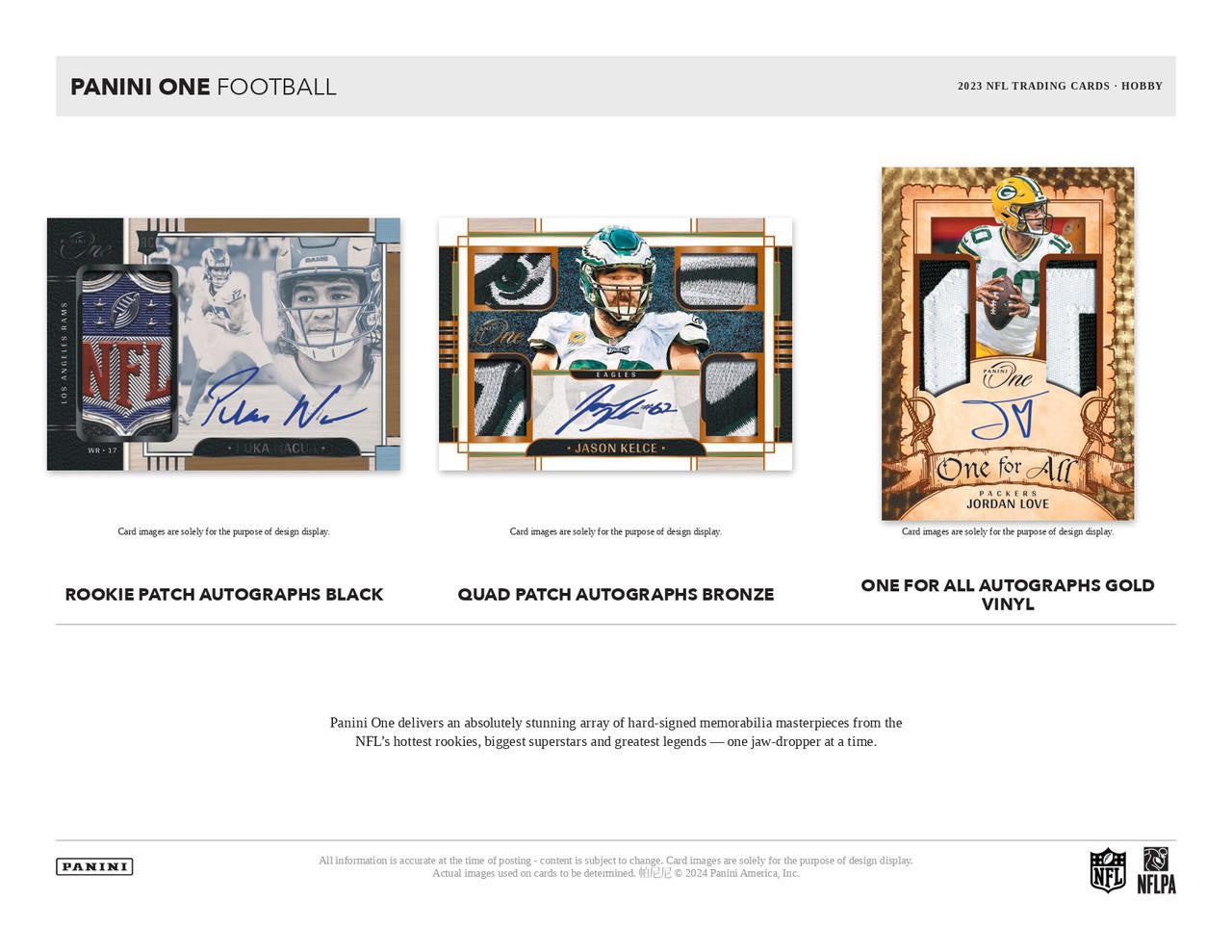 2023 Panini One Football Hobby 20 Box Case