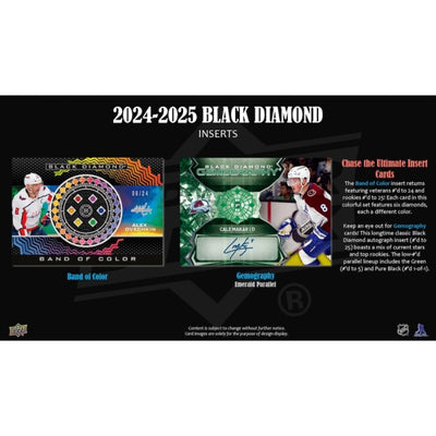 2024-25 Upper Deck Black Diamond Hockey Hobby 5 Box Case [Contact Us To Order]